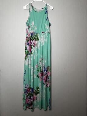Egy Floral Green long Dress size XL